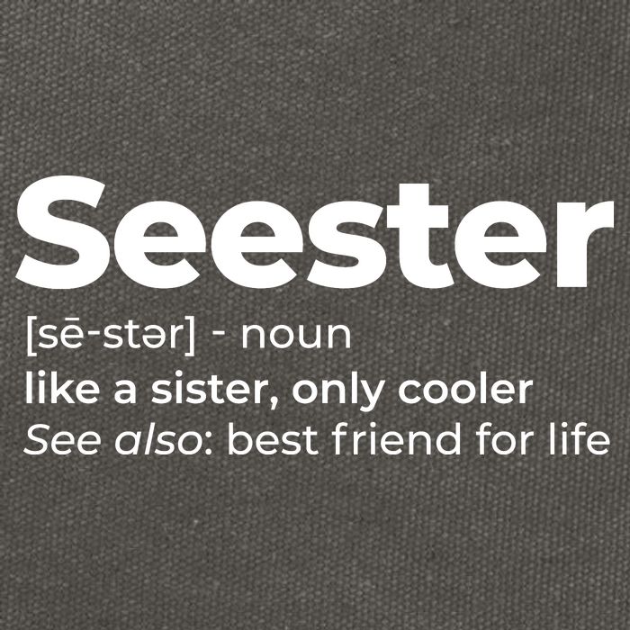 Seester Definition Best Friend For Life Cotton Canvas Backpack