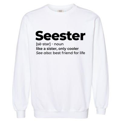 Seester Definition Best Friend For Life Garment-Dyed Sweatshirt