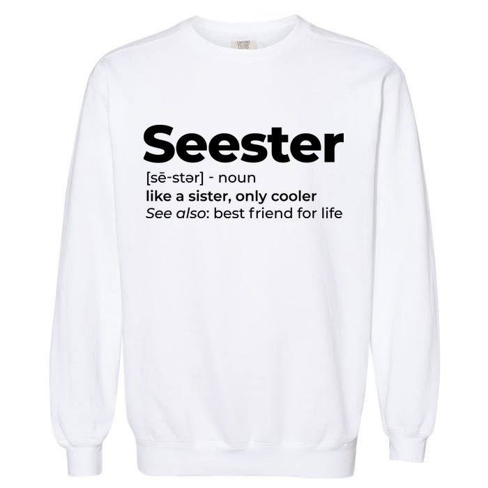 Seester Definition Best Friend For Life Garment-Dyed Sweatshirt