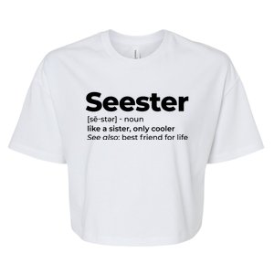 Seester Definition Best Friend For Life Bella+Canvas Jersey Crop Tee