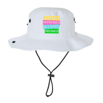 Stressed Depressed But Well Dressed Mental Health Legacy Cool Fit Booney Bucket Hat