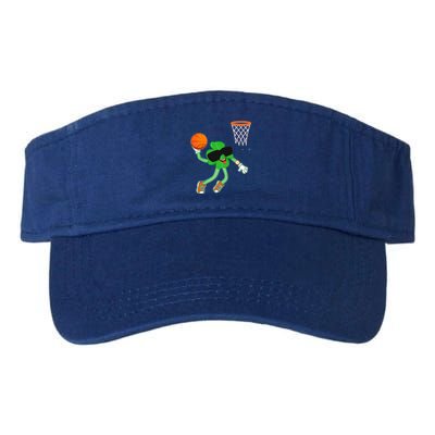 Shamrock Dabbing Basketball St Patricks Day Gift Valucap Bio-Washed Visor