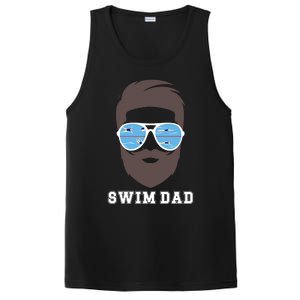 Swim Dad Beard Swimming Dad Of A Swimmer Father Cute Gift PosiCharge Competitor Tank