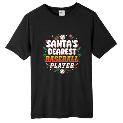 SantaS Dearest Baseball Player Funny Baseball Christmas Gift Tall Fusion ChromaSoft Performance T-Shirt