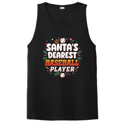 SantaS Dearest Baseball Player Funny Baseball Christmas Gift PosiCharge Competitor Tank