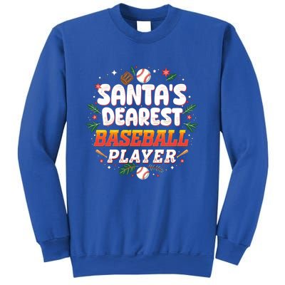 SantaS Dearest Baseball Player Funny Baseball Christmas Gift Sweatshirt