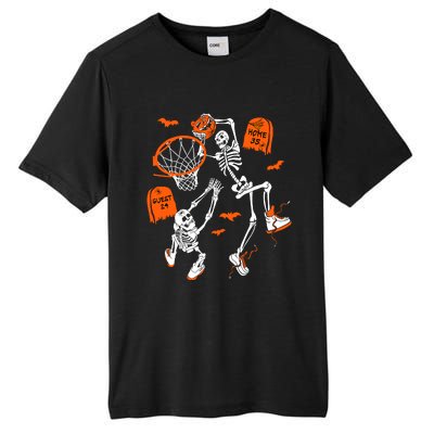 Skeleton Dunking Basketball Halloween Costume Tall Fusion ChromaSoft Performance T-Shirt