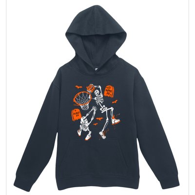 Skeleton Dunking Basketball Halloween Costume Urban Pullover Hoodie