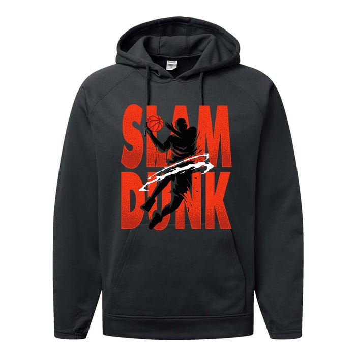 Slam Dunk Basketball Player Hoops Coach Performance Fleece Hoodie