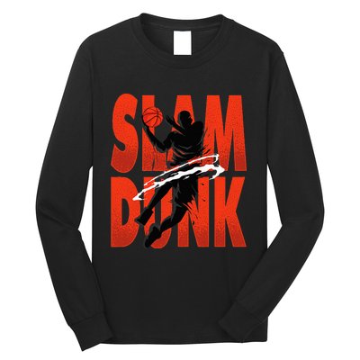 Slam Dunk Basketball Player Hoops Coach Long Sleeve Shirt