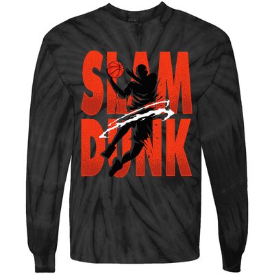 Slam Dunk Basketball Player Hoops Coach Tie-Dye Long Sleeve Shirt