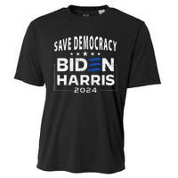 Save Democracy Biden Harris America Vote Blue 2024 Election Cooling Performance Crew T-Shirt