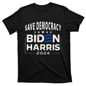 Save Democracy Biden Harris America Vote Blue 2024 Election T-Shirt