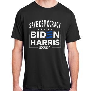 Save Democracy Biden Harris America Vote Blue 2024 Election Adult ChromaSoft Performance T-Shirt