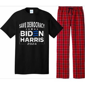 Save Democracy Biden Harris America Vote Blue 2024 Election Pajama Set