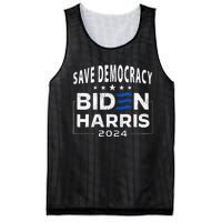 Save Democracy Biden Harris America Vote Blue 2024 Election Mesh Reversible Basketball Jersey Tank