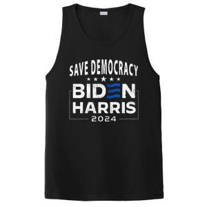 Save Democracy Biden Harris America Vote Blue 2024 Election PosiCharge Competitor Tank