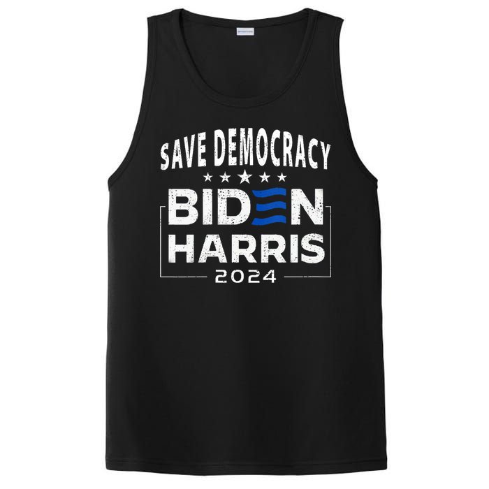 Save Democracy Biden Harris America Vote Blue 2024 Election PosiCharge Competitor Tank