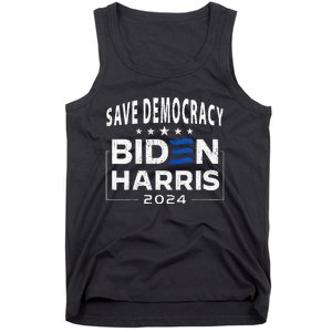 Save Democracy Biden Harris America Vote Blue 2024 Election Tank Top