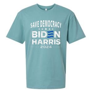 Save Democracy Biden Harris America Vote Blue 2024 Election Sueded Cloud Jersey T-Shirt