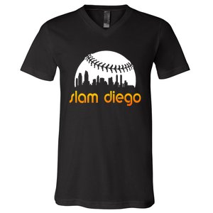 Slam Diego Baseball Fan V-Neck T-Shirt