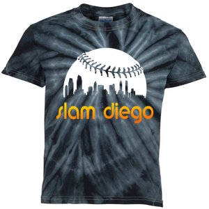 Slam Diego Baseball Fan Kids Tie-Dye T-Shirt