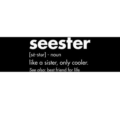 Seester Definition BestFriends BFF Bumper Sticker