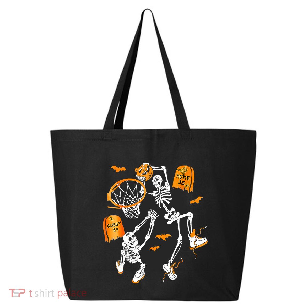 Skeleton Dunking Basketball Halloween Costume 25L Jumbo Tote