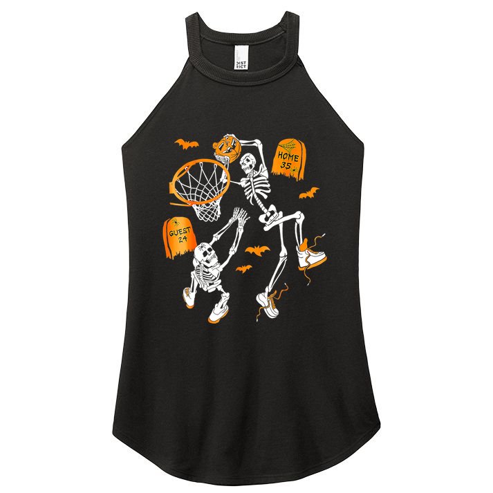 Skeleton Dunking Basketball Halloween Costume Women's Perfect Tri Rocker Tank