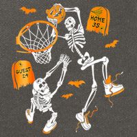 Skeleton Dunking Basketball Halloween Costume Cotton Canvas Backpack