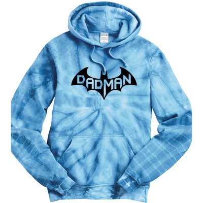 Super Dadman Bat Hero Funny Tie Dye Hoodie