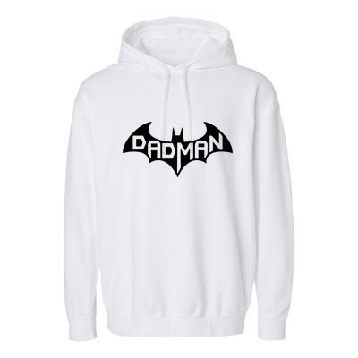 Super Dadman Bat Hero Funny Garment-Dyed Fleece Hoodie