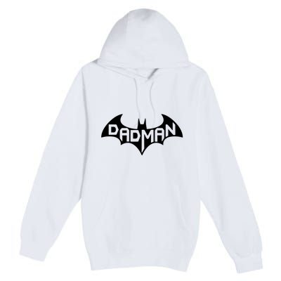 Super Dadman Bat Hero Funny Premium Pullover Hoodie