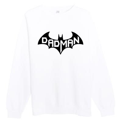 Super Dadman Bat Hero Funny Premium Crewneck Sweatshirt