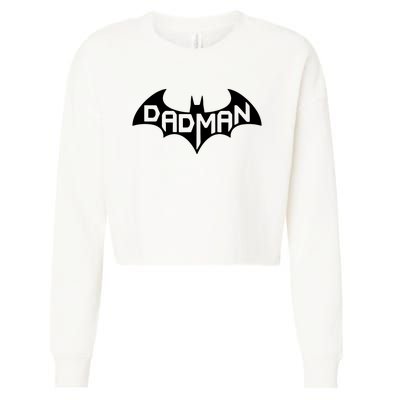 Super Dadman Bat Hero Funny Cropped Pullover Crew