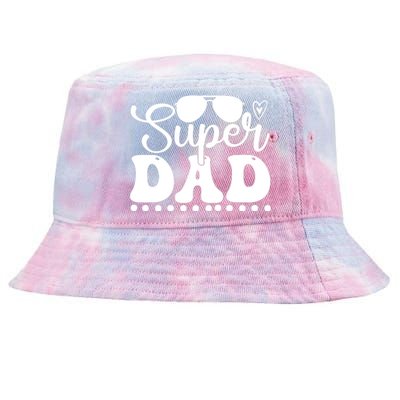 Super Dad Blessed Dad Fathers Day Tie-Dyed Bucket Hat