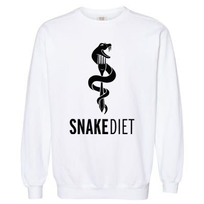 Snake Diet Black Garment-Dyed Sweatshirt