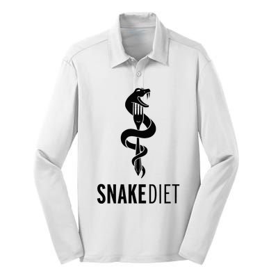 Snake Diet Black Silk Touch Performance Long Sleeve Polo