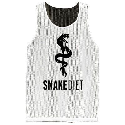 Snake Diet Black Mesh Reversible Basketball Jersey Tank