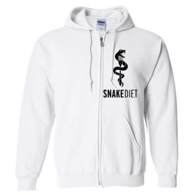 Snake Diet Black Full Zip Hoodie