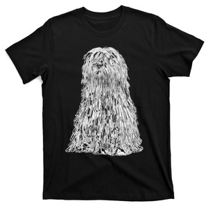 Sitting Dog Bergamasco Sheepdog T-Shirt