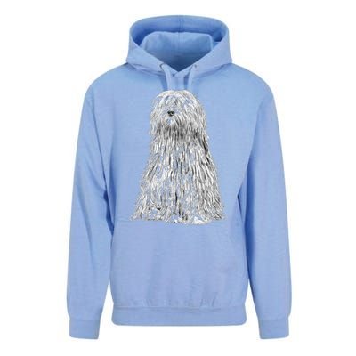 Sitting Dog Bergamasco Sheepdog Unisex Surf Hoodie