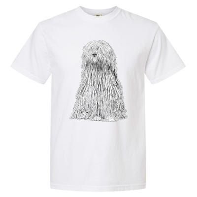 Sitting Dog Bergamasco Sheepdog Garment-Dyed Heavyweight T-Shirt