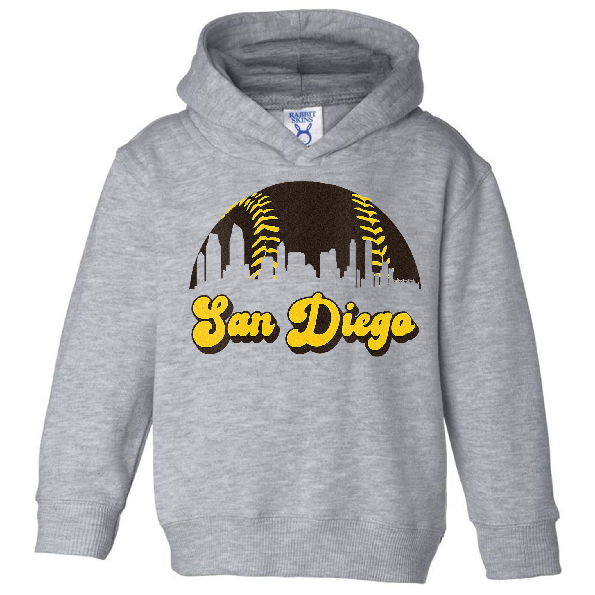 San Diego Baseball Vintage Skyline Cool Retro SD Jersey Toddler Hoodie