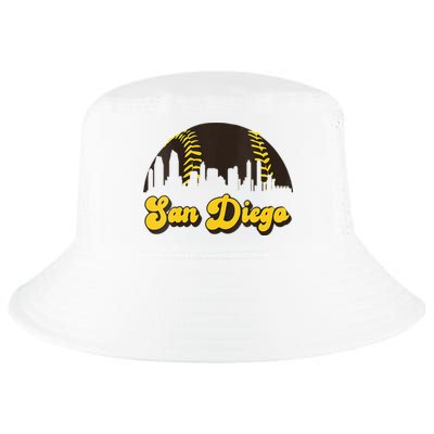 San Diego Baseball Vintage Skyline Cool Retro SD Jersey Cool Comfort Performance Bucket Hat