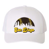 San Diego Baseball Vintage Skyline Cool Retro SD Jersey Yupoong Adult 5-Panel Trucker Hat