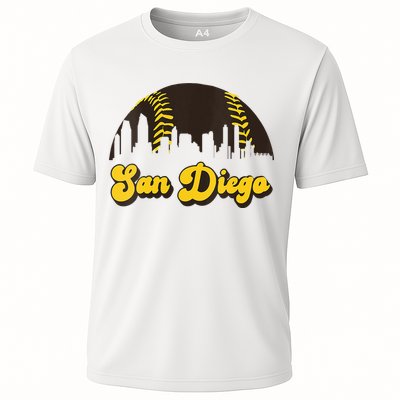 San Diego Baseball Vintage Skyline Cool Retro SD Jersey Cooling Performance Crew T-Shirt
