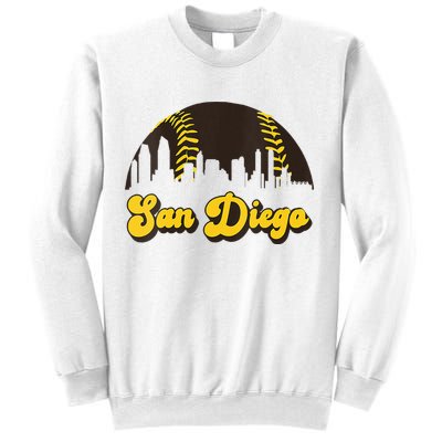 San Diego Baseball Vintage Skyline Cool Retro SD Jersey Sweatshirt