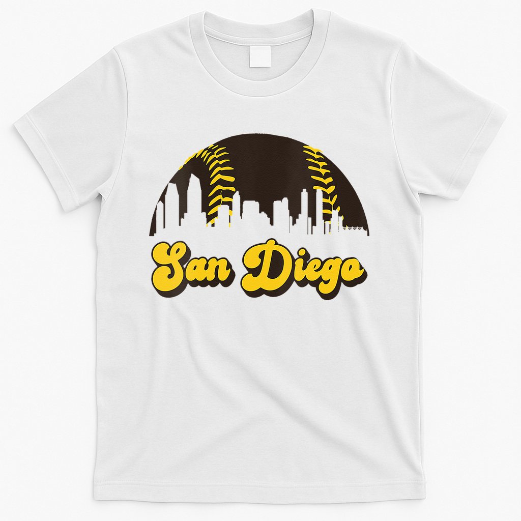 San Diego Baseball Vintage Skyline Cool Retro SD Jersey T-Shirt
