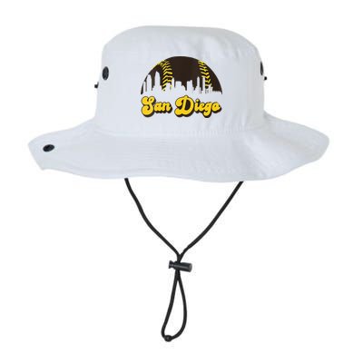 San Diego Baseball Vintage Skyline Cool Retro SD Jersey Bucket Hat